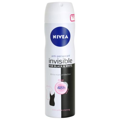 Nivea Invisible Black & White Clear αντιιδρωτικό σε σπρέι για γυναίκες 150 μλ