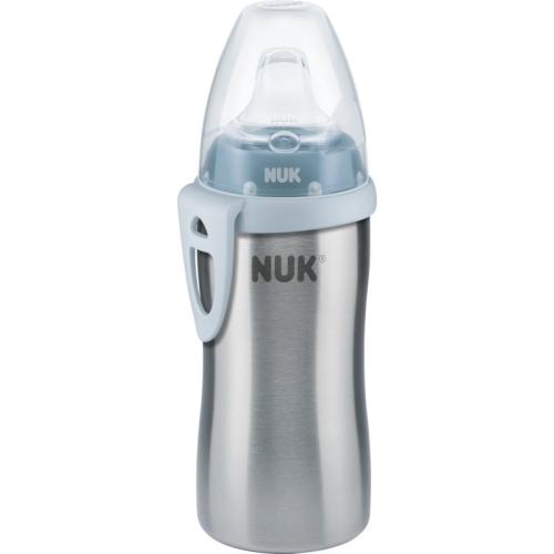 NUK Active Cup Stainless Steel παιδικό παγούρι Blue 215 μλ