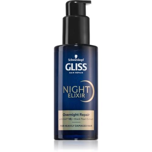 Schwarzkopf Gliss Night Elixir ελιξίριο χωρίς ξέβγαλμα για κατεστραμμένα μαλλιά 100 ml