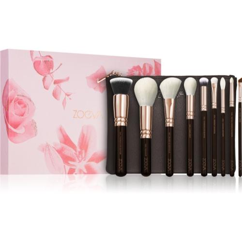 ZOEVA The Complete Brush Set Rose Golden Edition Σετ βουρτσών με τσαντάκι