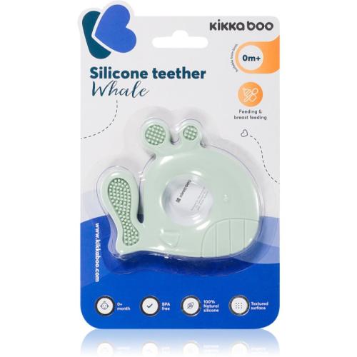 Kikkaboo Silicone Teether Whale μασητικό Mint 1 τμχ