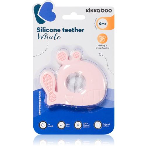 Kikkaboo Silicone Teether Whale μασητικό Pink 1 τμχ