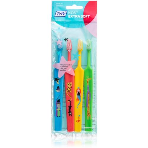 TePe Kids Extra Soft οδοντόβουρτσες έξτρα μαλακή για παιδιά 4 τμχ