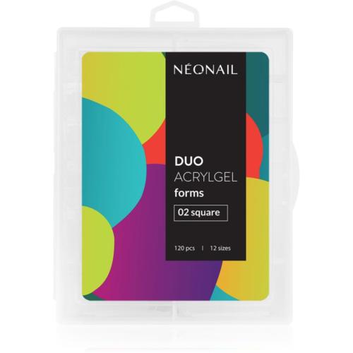 NEONAIL Duo Acrylgel Forms Στένσιλ Για τα νύχια τύπος 02 Square 120 τμχ