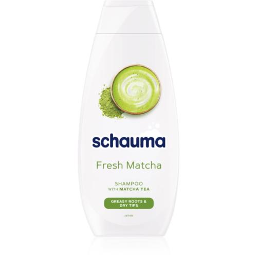 Schwarzkopf Schauma Fresh Matcha σαμπουάν καθαρισμού και αποτοξίνωσης για λιπαρό τριχωτό της κεφαλής και ξηρές άκρες 400 ml