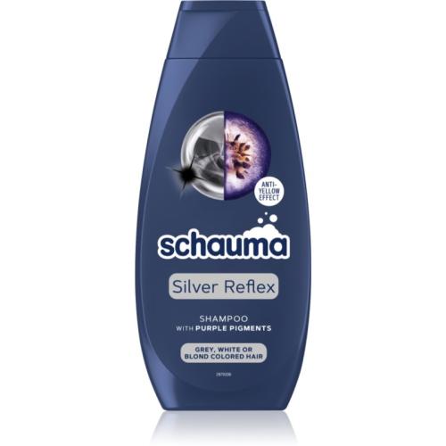 Schwarzkopf Schauma Silver Reflex σαμπουάν που εξουδετερώνει τους κίτρινους τόνους για ξανοιγμένα μαλλιά ή ξανθά μαλλιά με ανταύγειες 400 ml