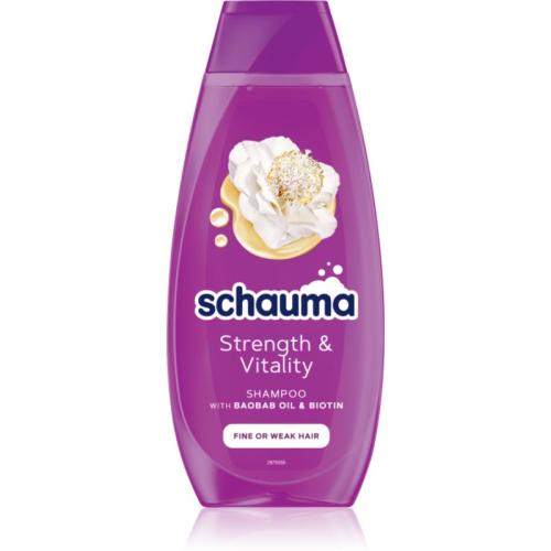 Schwarzkopf Schauma Strength & Vitality δυναμωτικό σαμπουάν για λεπτά και άτονα μαλλιά 400 ml