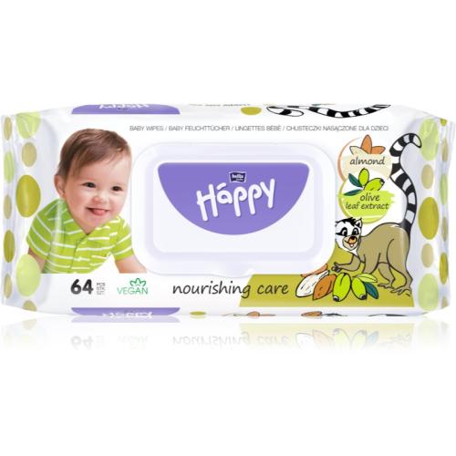 BELLA Baby Happy Almond and Olive Leaf υγρά μαντηλάκια καθαρισμού για παιδιά 64 τμχ