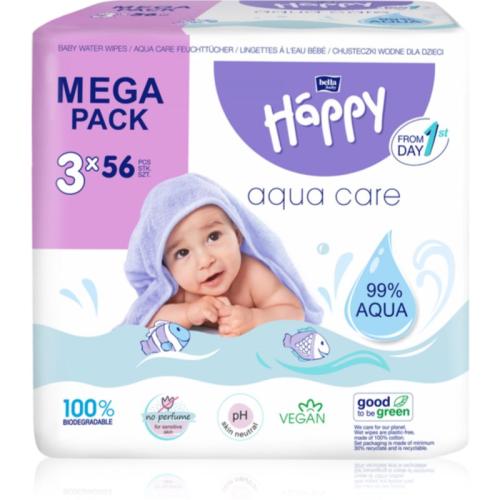 BELLA Baby Happy Aqua care υγρά μαντηλάκια καθαρισμού για παιδιά 3x56 τμχ