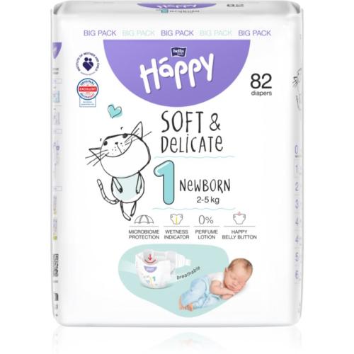 BELLA Baby Happy Soft&Delicate Size 1 Newborn πάνες μίας χρήσης 2-5 kg 82 τμχ