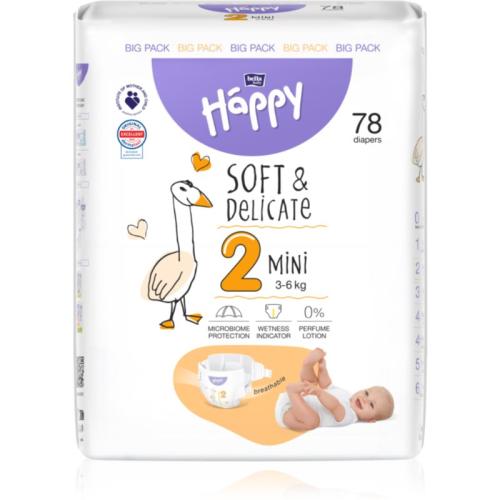 BELLA Baby Happy Soft&Delicate Size 2 Mini πάνες μίας χρήσης 3-6 kg 78 τμχ