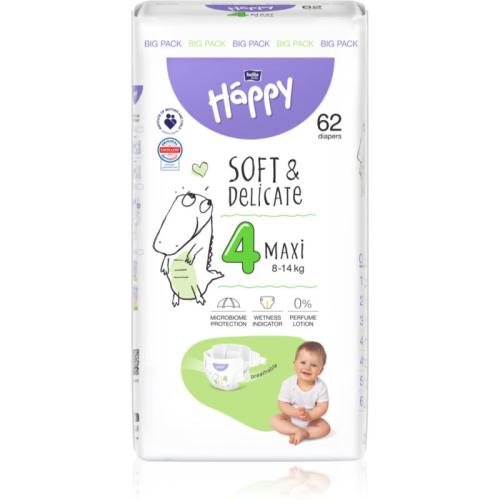 BELLA Baby Happy Soft&Delicate Size 4 Maxi πάνες μίας χρήσης 8-14 kg 62 τμχ