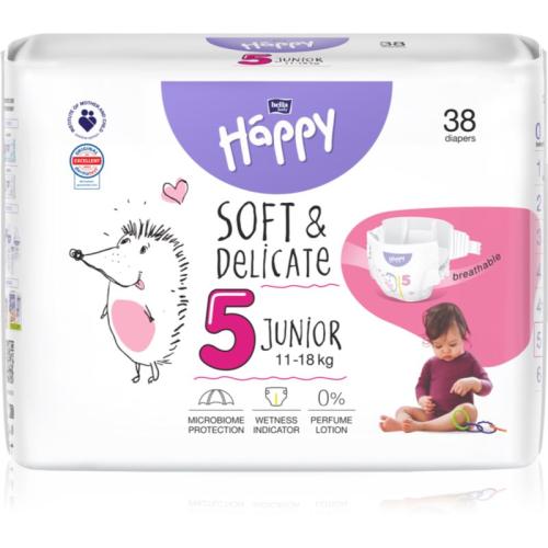BELLA Baby Happy Soft&Delicate Size 5 Junior πάνες μίας χρήσης 11-18 kg 38 τμχ