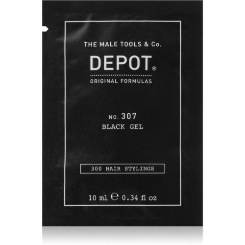 Depot No. 307 Black Gel στάιλινγκ τζελ για σκούρα μαλλιά 10 ml