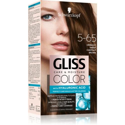 Schwarzkopf Gliss Color μόνιμη βαφή μαλλιών απόχρωση 5-65 Chestnut Brown 1 τμχ