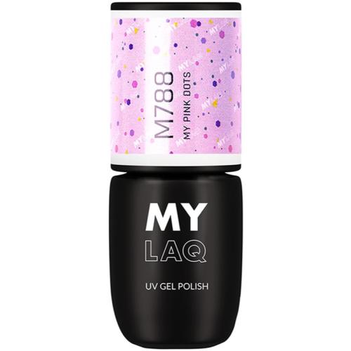 MYLAQ UV Gel Polish τζελ βερνίκι νυχιών απόχρωση My Pink Dots 5 ml