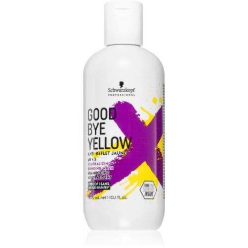 Schwarzkopf Professional Goodbye Yellow σαμπουάν που εξουδετερώνει τους κίτρινους τόνους για βαμμένα και με ανταύγειες μαλλιά 300 ml