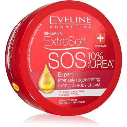 Eveline Cosmetics Extra Soft SOS εντατικά αναγεννητική κρέμα για σώμα και πρόσωπο 175 μλ
