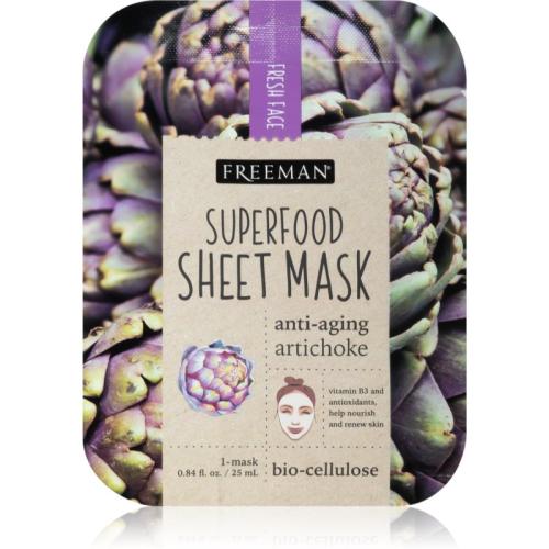 Freeman Superfood Artichoke φύλλο μάσκας με συσφικτική επίδραση 25 μλ