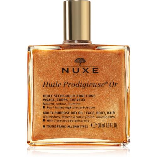 Nuxe Huile Prodigieuse Or πολυλειτουργικό ξηρό λάδι με στρας Για πρόσωπο, σώμα και μαλλιά 50 μλ