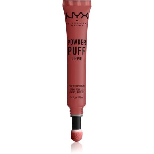 NYX Professional Makeup Powder Puff Lippie Ματ κραγιόν με μαξιλαράκι για εφαρμογή απόχρωση 08 Best Buds 12 ml