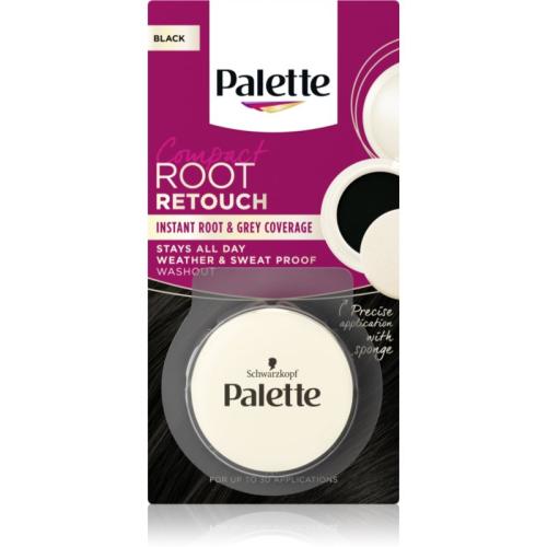 Schwarzkopf Palette Compact Root Retouch διορθωτής μαλλιών για ρίζα και γκρίζα μαλλιά με πουδρένιο- αποτέλεσμα απόχρωση Black 3 γρ