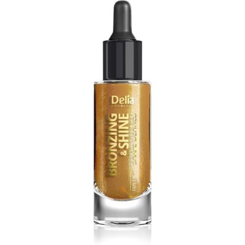 Delia Cosmetics Bronzing & Shine Shape Defined αστραφτερό στεγνό λάδι Για πρόσωπο και σώμα 20 μλ