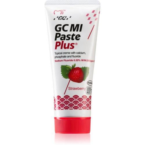 GC MI Paste Plus οργανομεταλλική προστατευτική κρέμα για τα δόντια με φθόριο γεύση Strawberry 35 μλ
