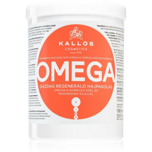 Kallos Omega θρεπτική μάσκα μαλλιών με σύμπλεγμα Ωμεγα-6 και λάδι μακαντάμια 1000 ml