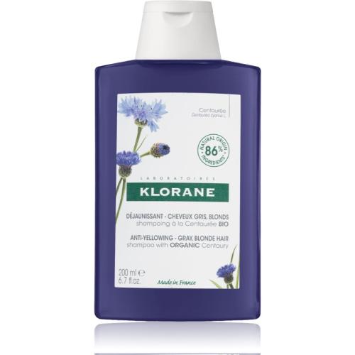 Klorane Cornflower Organic σαμπουάν εξουδετέρωση κίτρινων αποχρώσεων 200 μλ