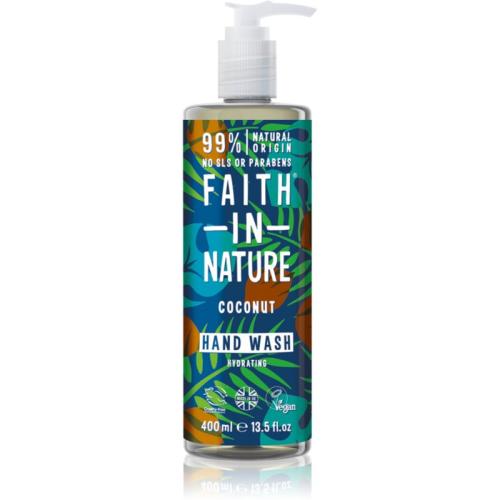 Faith In Nature Coconut φυσικό ρευστό σαπούνι για τα χέρια με έλαιο ινδοκάρυδου 400 μλ