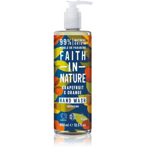 Faith In Nature Grapefruit & Orange φυσικό ρευστό σαπούνι για τα χέρια 400 μλ