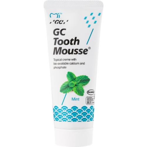 GC Tooth Mousse οργανομεταλλική προστατευτική κρέμα για τα δόντια χωρίς φθόριο γεύση Mint 35 ml