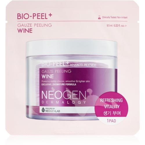 Neogen Dermalogy Bio-Peel+ Gauze Peeling Wine απολεπιστικά ταμπόν προσώπου για την ελαχιστοποίηση των πόρων 1 τμχ