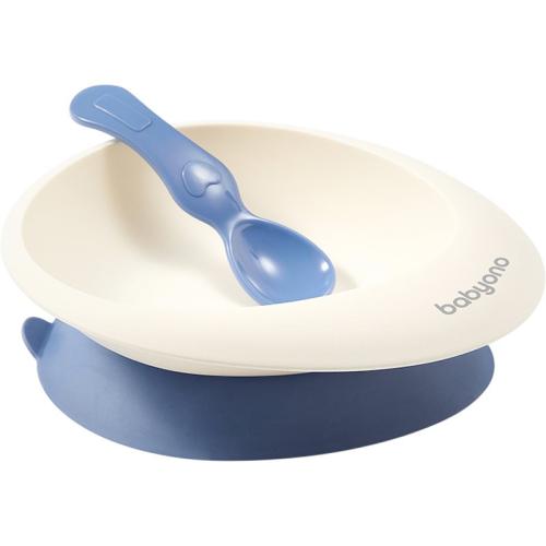 BabyOno Be Active Bowl with a Spoon σετ φαγητού Blue 6 m+ 1 τμχ