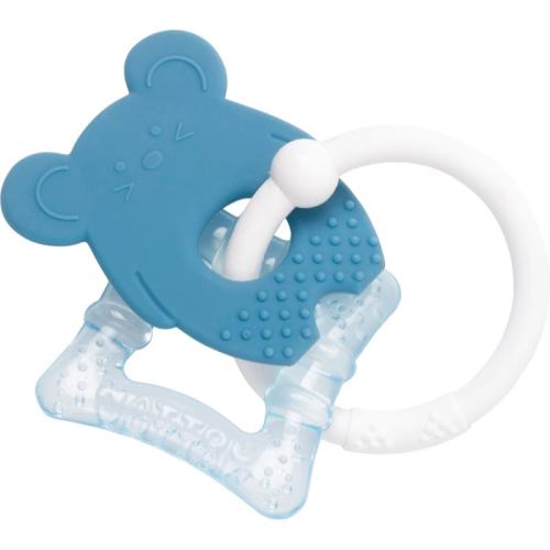 NATTOU Teether With Cooling Part μασητικό με δροσερό αποτέλεσμα Blue Mouse 3 m+ 1 τμχ