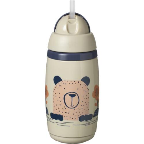 Tommee Tippee Superstar Insulated Straw κούπα - θερμός με καλαμάκι για παιδιά 12m+ Grey 266 μλ