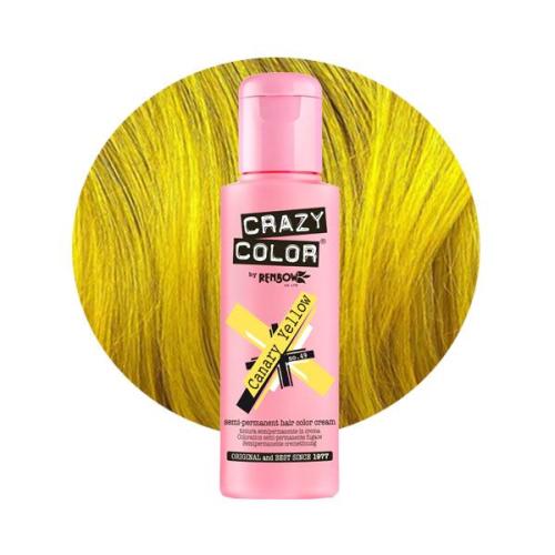 Crazy Color Canary Yellow No 49 Semi-Permanent Sunflower Yellow Hair Dye (100ml)