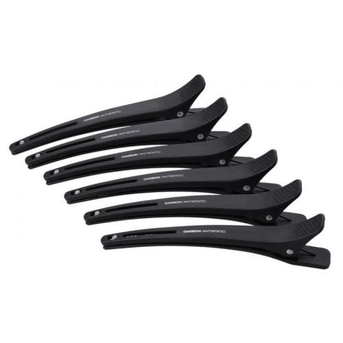 Lussoni Carbon Hairdressing Clips with Elastic Band (6 τμχ)