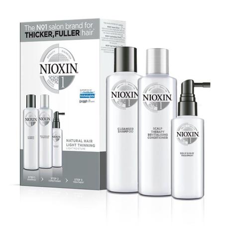 Nioxin Trial Kit System 1 (Σαμπουάν 150ml, Conditioner 150ml, Θεραπεία 50ml)