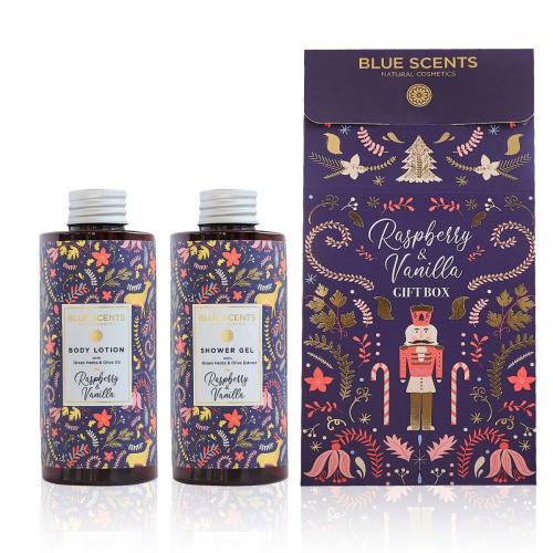 Blue Scents Gift Box Raspberry & Vanilla (Shower Gel 300ml & Body Lotion 300ml)