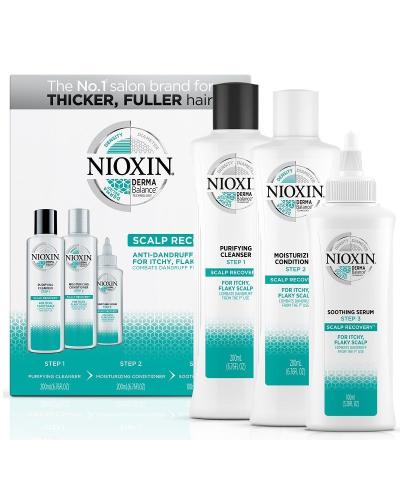 Nioxin Scalp Recovery 3-Step Kit (Shampoo 200ml, Conditioner 200ml & Serum 100ml)