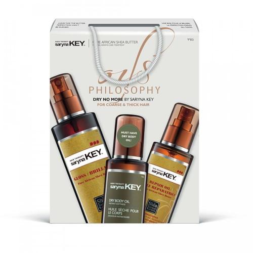 Saryna KEY Oils Philosophy - Dry No More For Coarse & Thick Hair (Gloss Spray 250ml, Oil 105ml & Dry Body Oil 110ml)