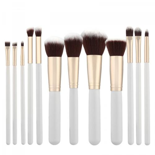 Tools for Beauty - 12Pcs Kabuki Makeup Brush Set - White