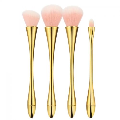Tools for Beauty - 4Pcs Golden Handle Makeup Brush Set