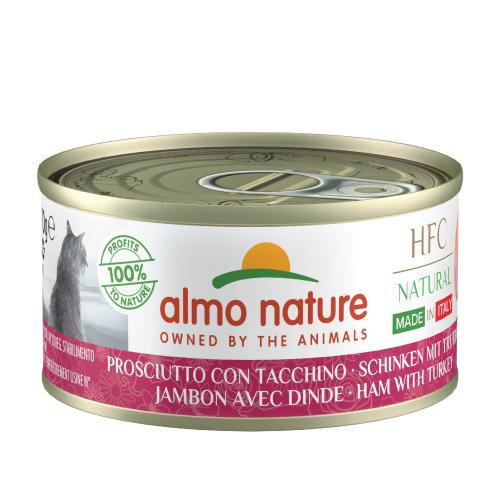 Πακέτο Προσφοράς Almo Nature HFC Natural Made in Italy 24 x 70 g - Ζαμπόν και γαλοπούλα