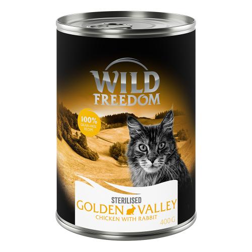 Wild Freedom Adult Sterilised 6 x 400 g - Χωρίς Δημητριακά - Golden Valley Sterilised - Κουνέλι & Κοτόπουλο