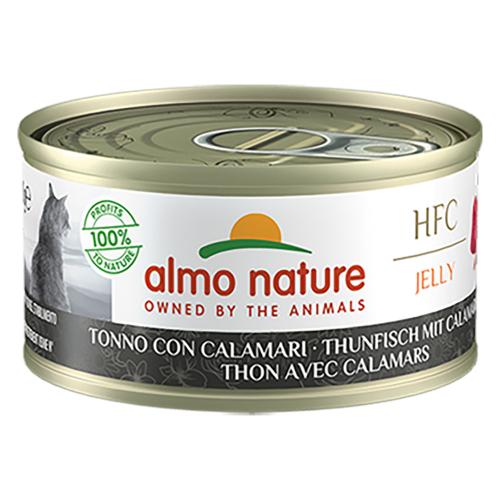 Πακέτο Προσφοράς Almo Nature HFC Natural 24 x 70 g - Τόνος με Καλαμάρι σε Ζελέ