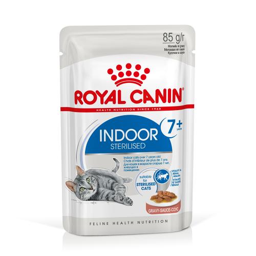 Royal Canin Indoor Sterilised 7+ σε Σάλτσα - 48 x 85 g