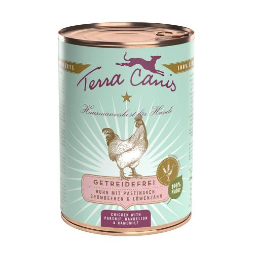 Terra Canis Grain-Free 6 x 400 g - Κοτόπουλο με παστινάκια, πικραλίδα και βατόμουρα